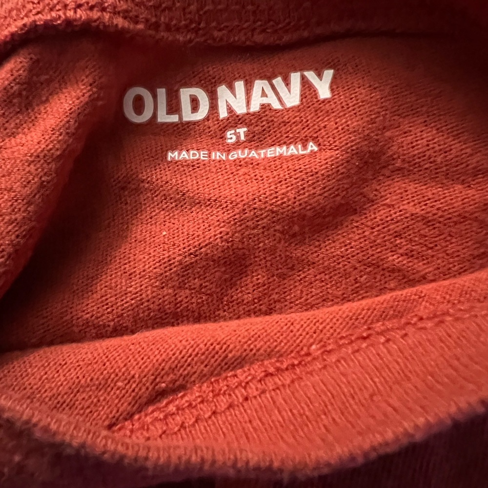 Old Navy Thankful Turkey Kids Long Sleeve Tee - orange/red color. - Picture 2 of 3